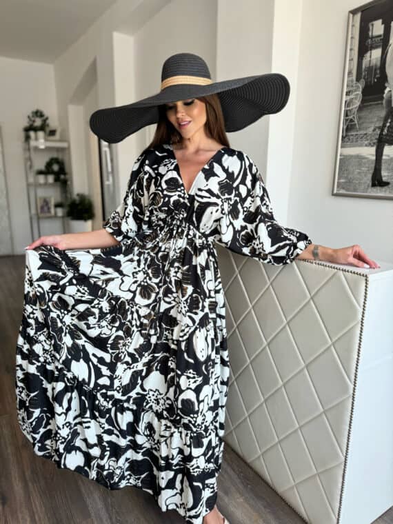 "Monochrome" maxi dress - pattern