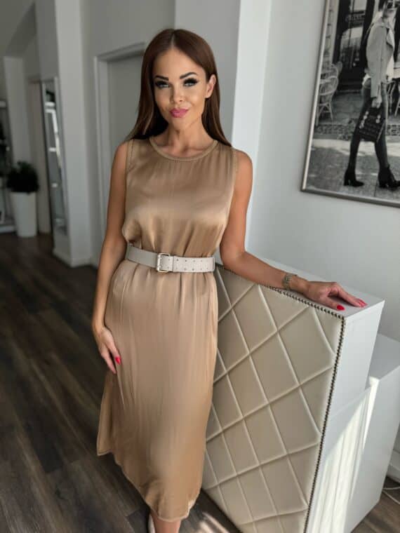 "Zooey" sleeveless maxi dress - brown