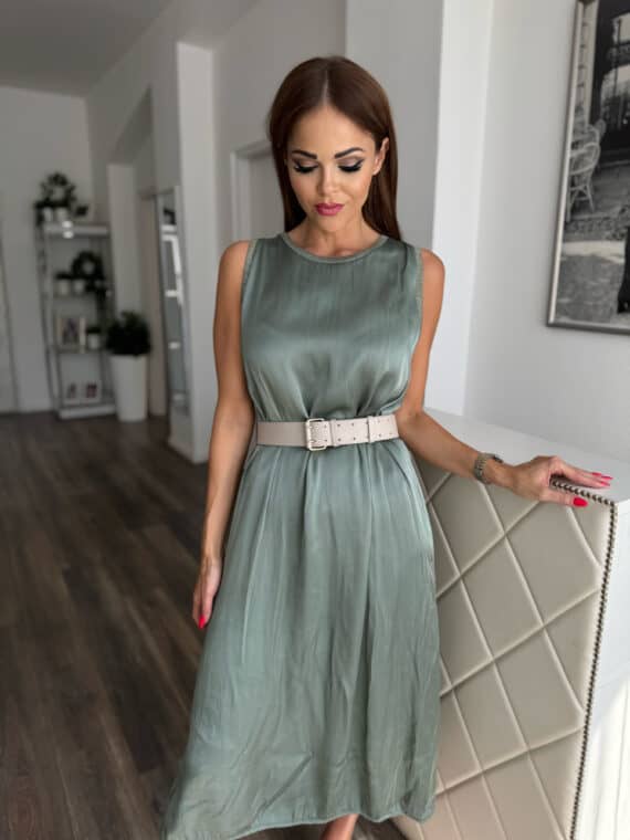 "Zooey" sleeveless maxi dress - khaki