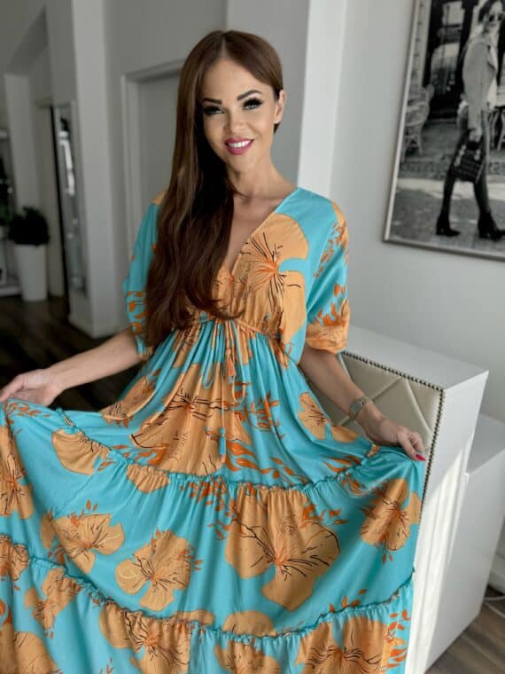 "Tropical" maxi dress - pattern