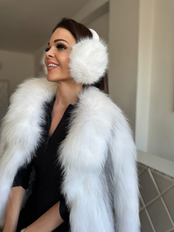 "Fluffy" ear warmer - white