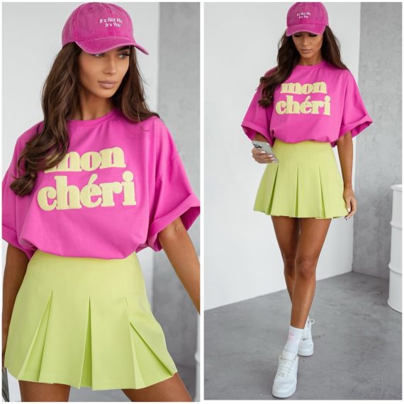 "Glamour" mini skirt - "Sunny Lime"