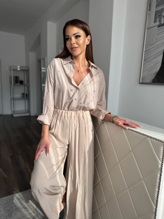 "Natalie" long pants - pale beige