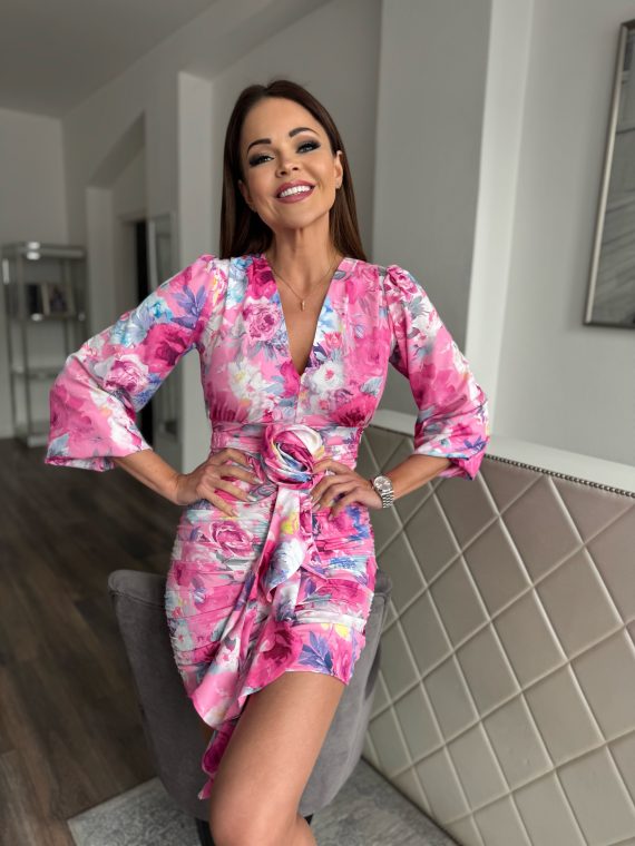 "Hayden" dress - pink/floral print