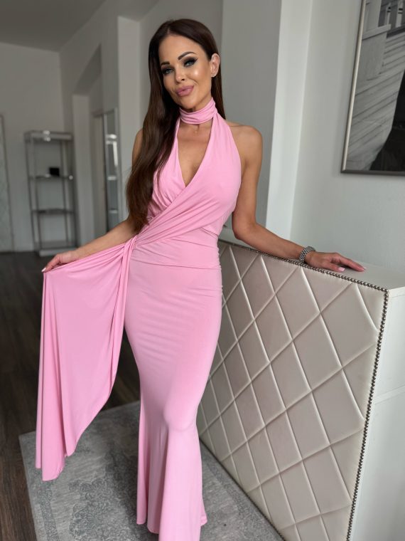 "Estella" maxi dress - "Flamingo Pink"