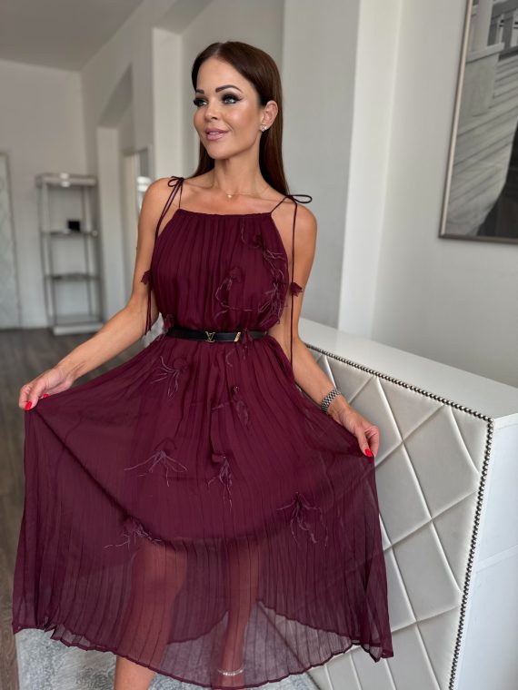 "Bloom Ballet" maxi ruha - "Mulberry Wine"