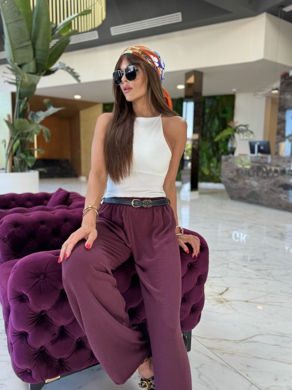 "Port Céleste" trousers - "Rhododendron"