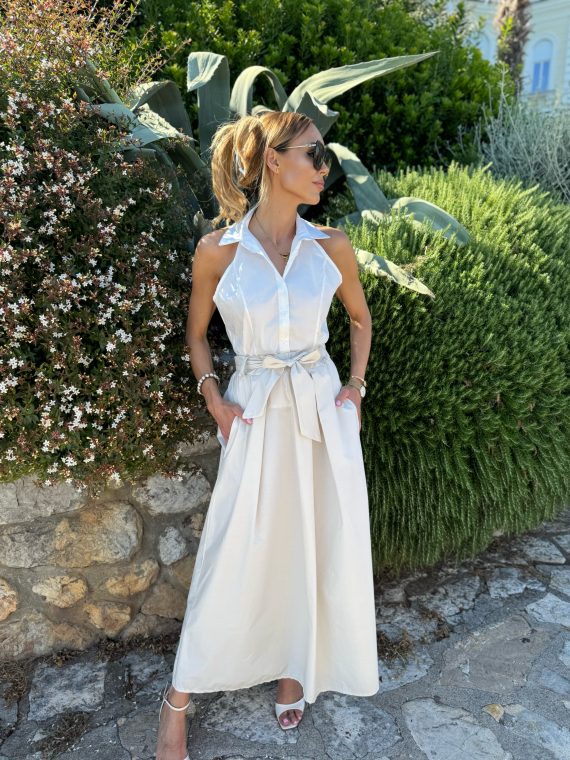 "Soleil Cannes" skirt - "White Sand"