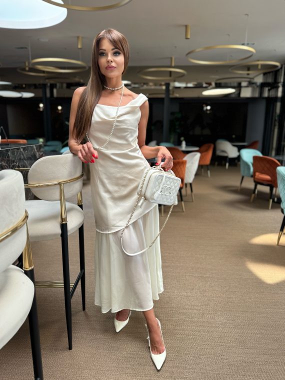 "Cannes Célestine" maxi dress - "Gardenia"