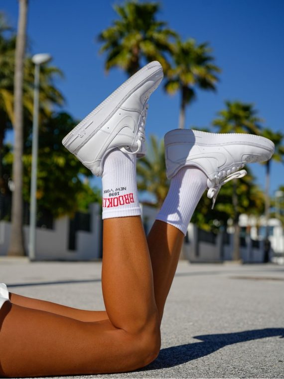 "BROOKLYN" socks - white/red