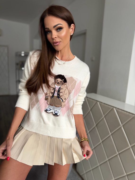 "Teddy Grace" sweater - "Ivory"